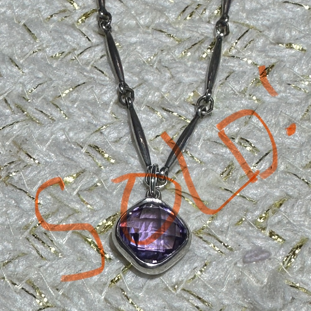 James Avery Silver Necklace with Amethyst SOLD